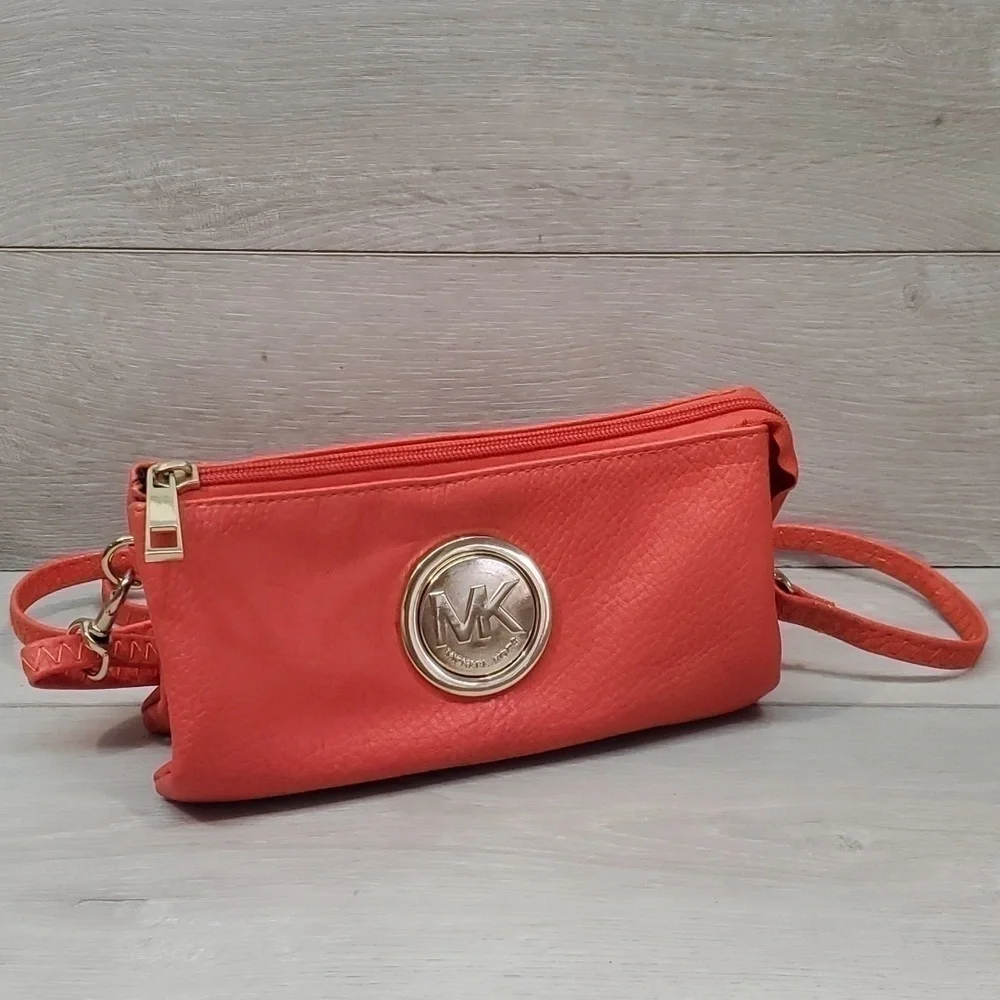Michael Michael Red Womens Crossbody mini  Leather Bag Purse